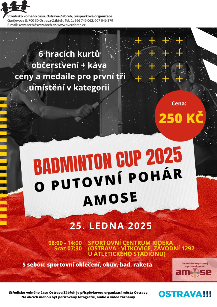 Badminton cup 2025 Ostrava - O putovní pohár Ámose