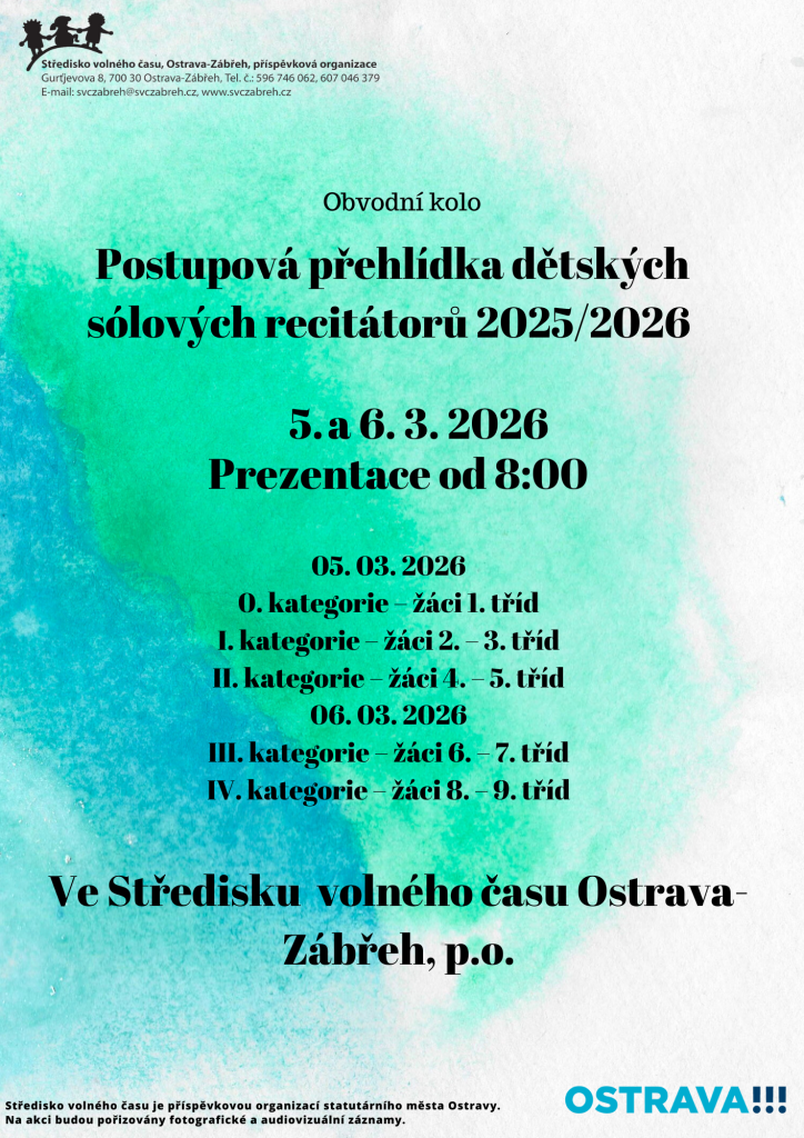 Celostátní přehlídka dětských recitátorů - obvodní kolo