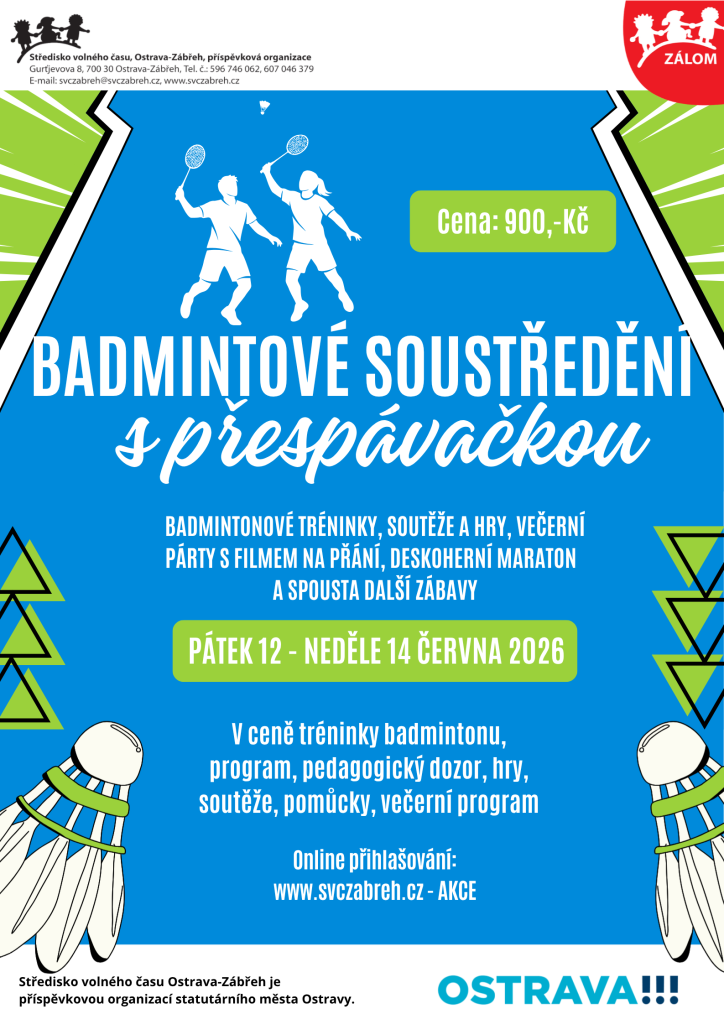 Badmintonové soustředění s přespávačkou