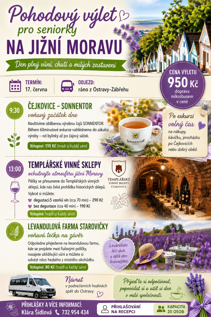 Výlet pro seniorky na Jižní Moravu