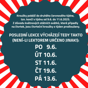 Ukončení kroužků - červen 2025