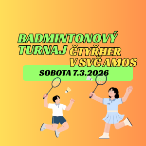 Badmintonový turnaj čtyřher v SVČ Amos			